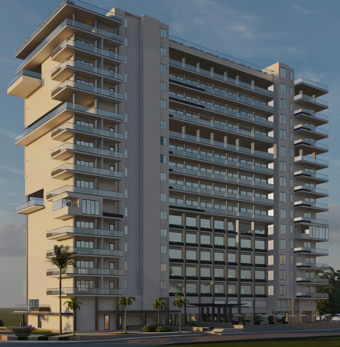 Finished-vision development image of the Limassol luxury lifestyle hotel developed by Molista Group