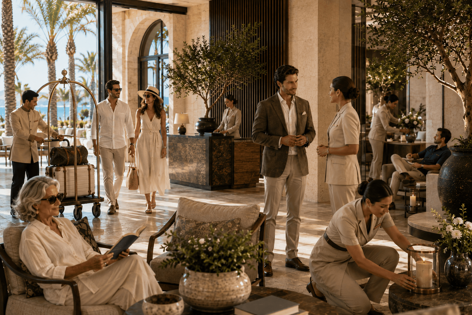 Leadership present within the life of an operating hotel