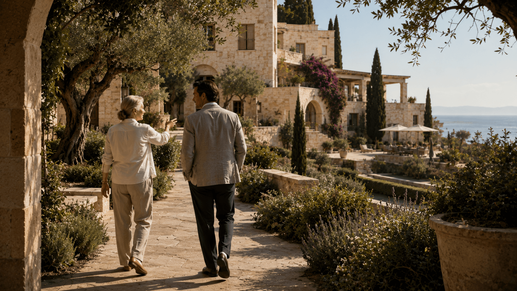 Ownership introducing a senior hospitality leader to the character of a Mediterranean property